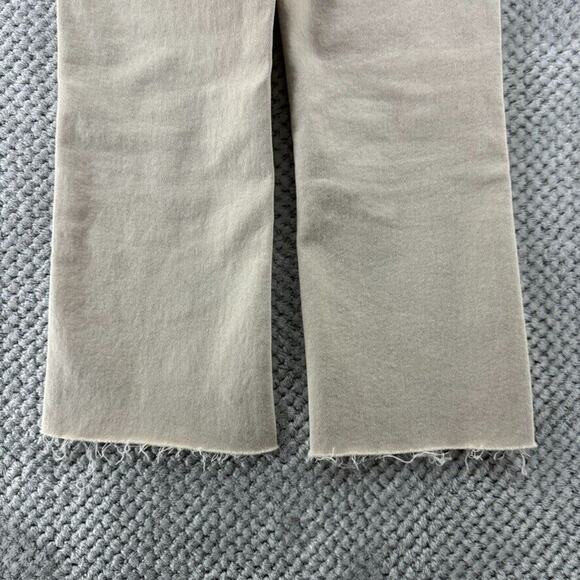 Zara Jeans Women 4 Cream Light Wash High Rise Straight Leg Cropped Denim Stretch - Picture 9 of 15